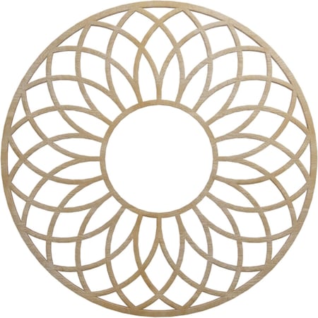 Ekena Millwork Cannes Wood Fretwork Pierced Ceiling Medallion, Birch, 24"OD x 8 1/4"ID x 1/4"T CMWP24X24X0250CNBI